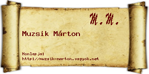 Muzsik Márton névjegykártya